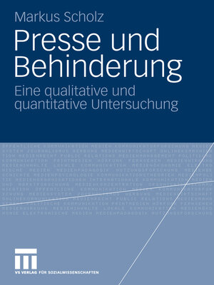 cover image of Presse und Behinderung